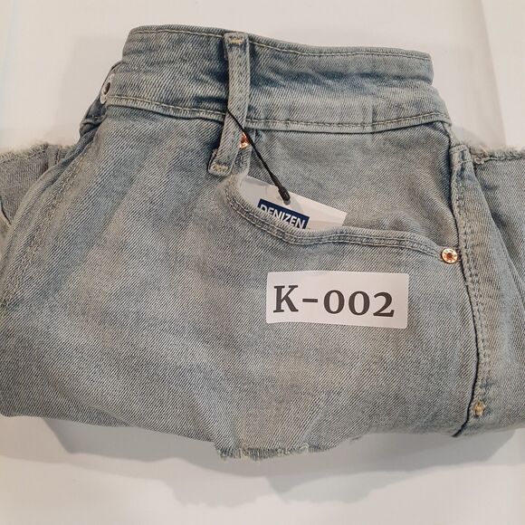 Levi's Denizen Distressed Cut Off Denim Shorts Stretch Blue Women Sz 14 NWT - Picture 10 of 10